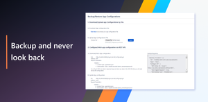 Take a backup of settings and restore them on a new instance