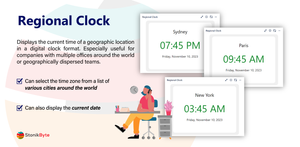 The Regional Clock gadget