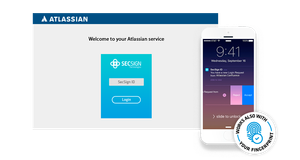 Login procedure with 2FA in the app (also for Desktop). User provides SecSign ID for login