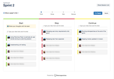 Start the retro by sharing your insights on the sprint or project. No need to take turns to share ideas!