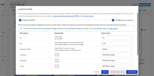 Take control of your data with our precision import wizard: easily handpick and map specific columns for a perfectly tailored Excel integration.