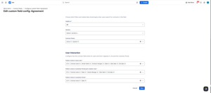 Contract custom field context configuration