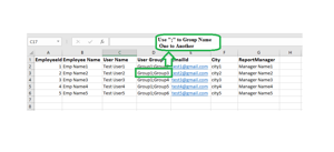 Create CSV file with profile information