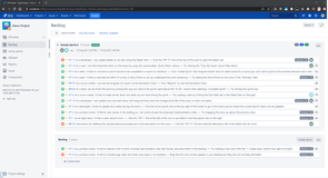 Reference screenshot of the backlog without any optimizations.