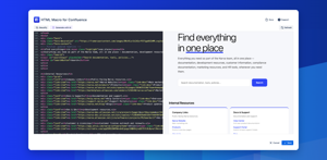 Build a custom team hub in Confluence using HTML Macro.
