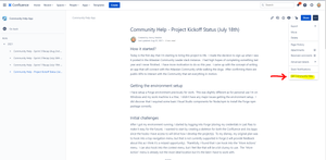 Click the content "more action" menu option to open the Get Community Help dialog.