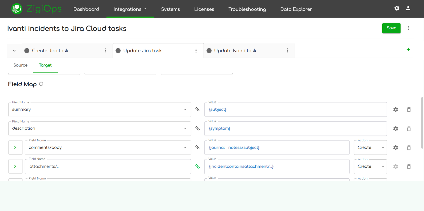 ZigiOps - Advanced Data Mappings