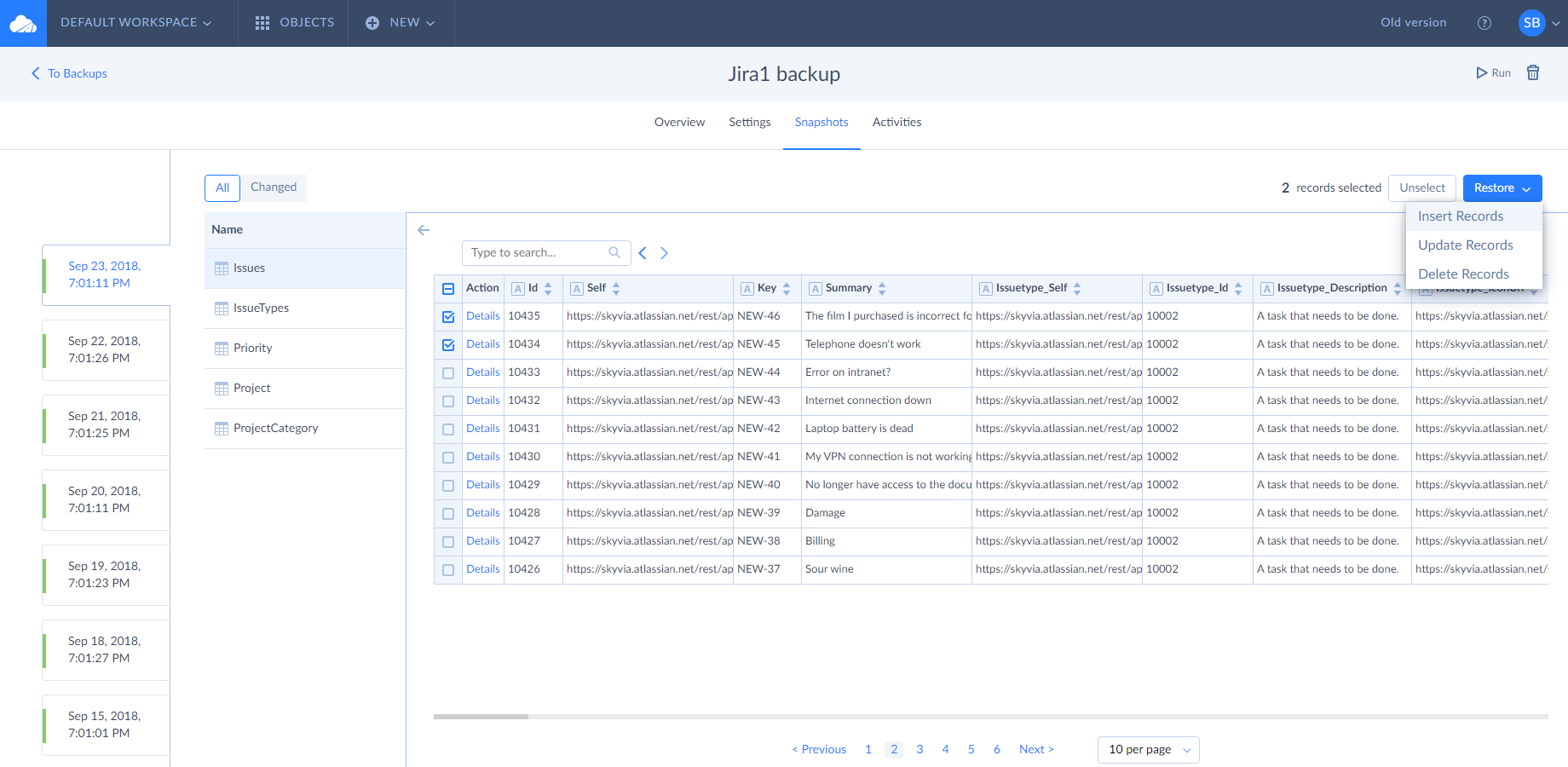 Restore in Few Clicks