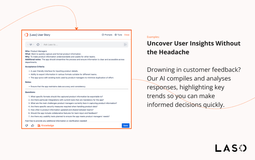 Gathering and understanding customer feedback can be messy. Laso analises linked feedback and summarises it for you. Makes it easy to know what your customers want and improve your product.