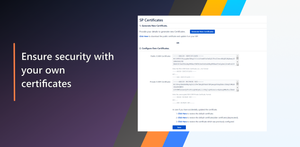 Configure the Public and Private certificates for sending signed requests or/and receive encrypted responses