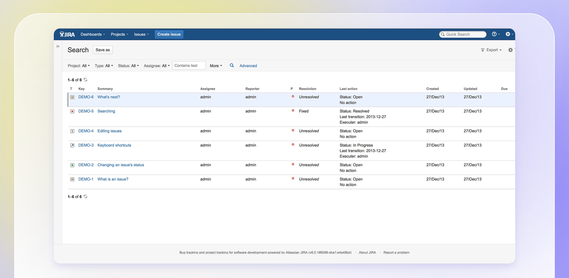 Customfield with last action/executor and status