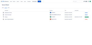 The outbox gives an overview of all the files you have sent. It also shows if and when the recipients downloaded the documents you shared with them, making it easy to keep track of who has accessed what.