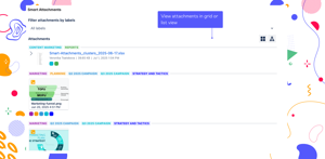 Smart Attachments allow you to view your attachments in either a list or grid view