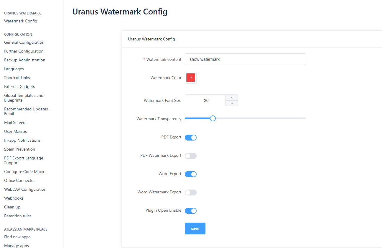 settting config