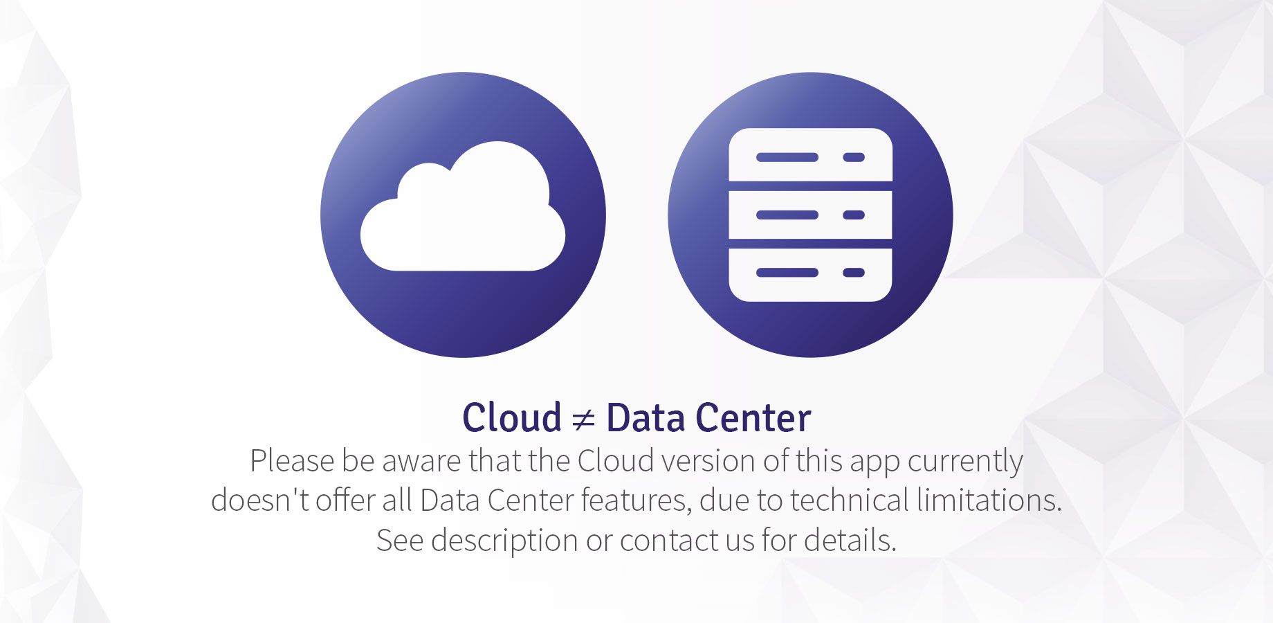 Cloud ≠ Data Center
