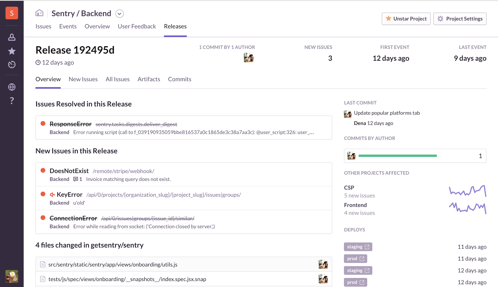 Track Errors to Bitbucket Commits