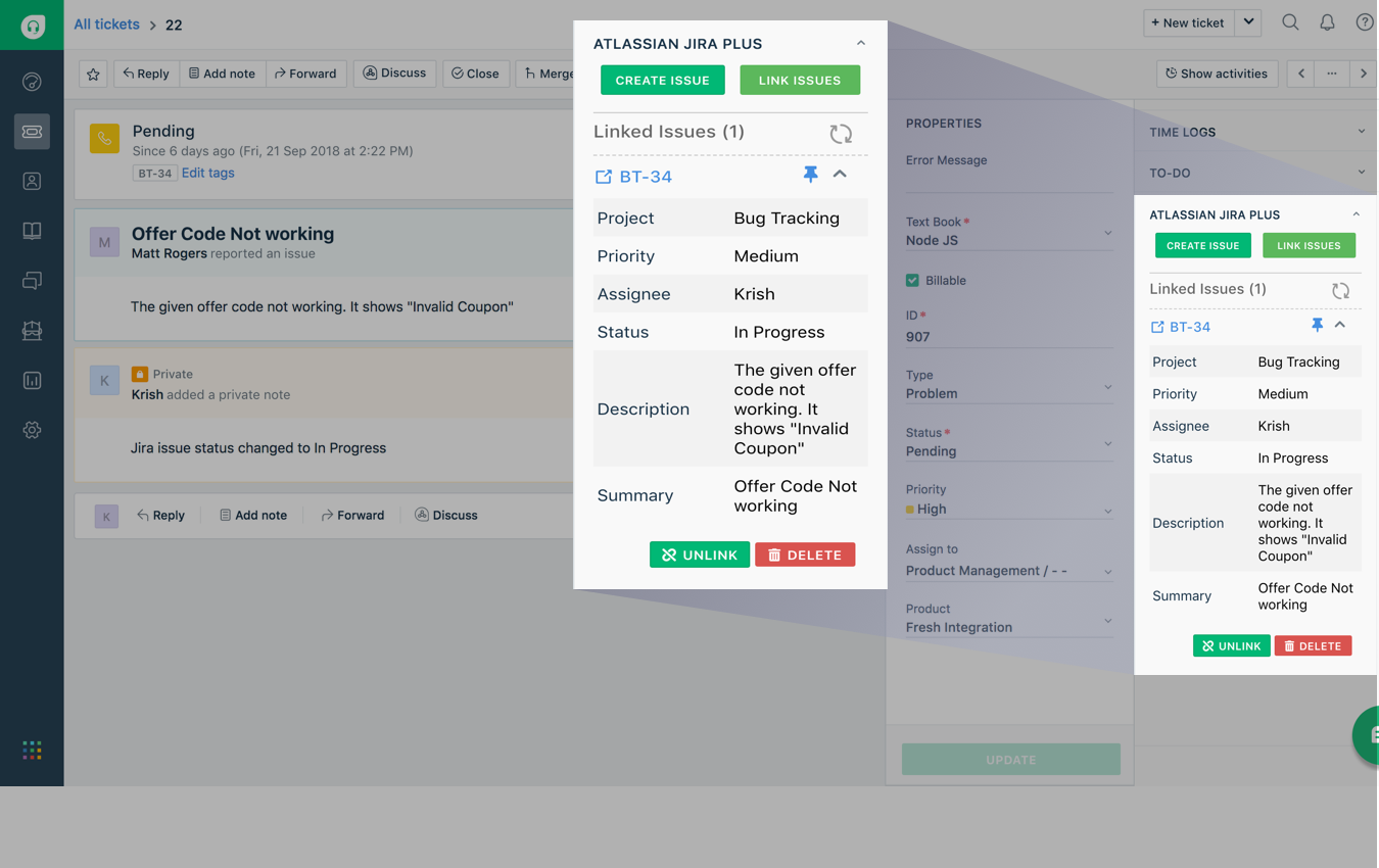 View JIRA issues inside Freshdesk
