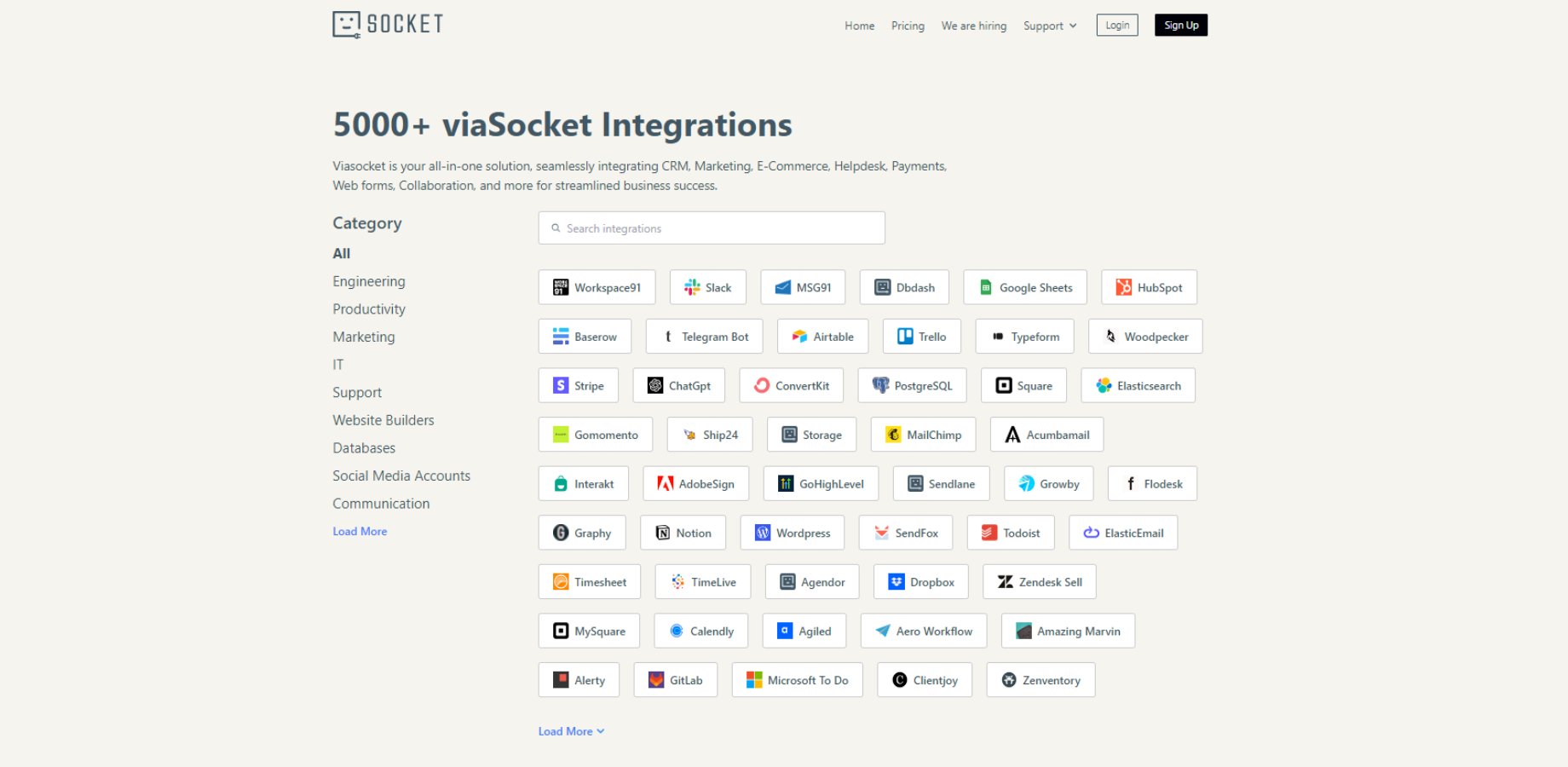 5000+ viaSocket Integrations