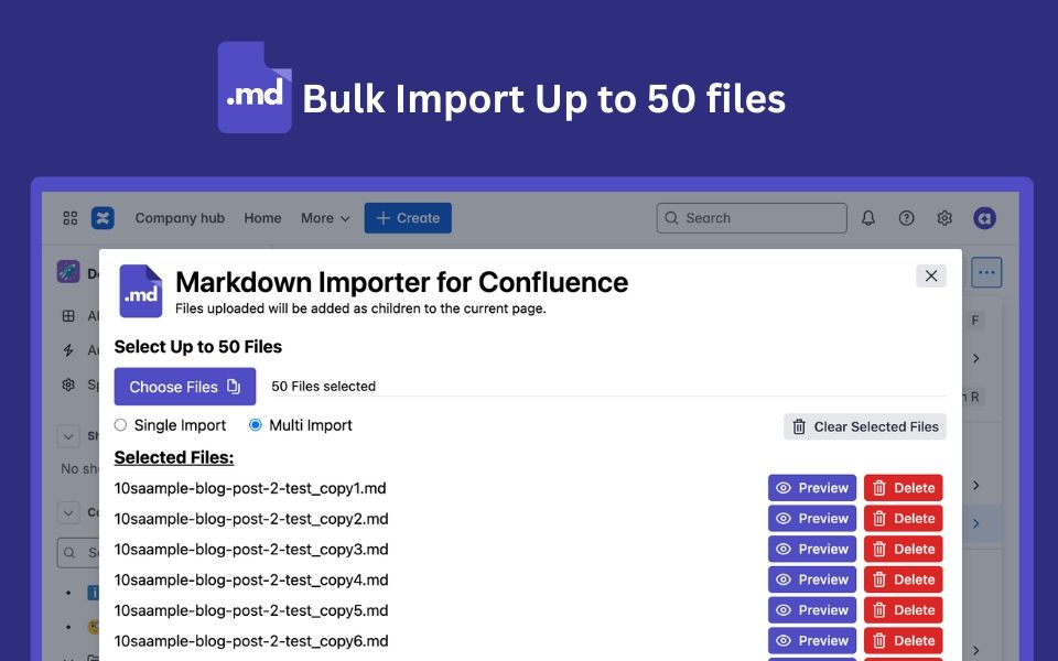 Bulk Import Screenshot