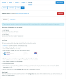 In platform configuration instructions