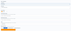 Customize each classification level with its own name, description, color, visual banner, permissions, and page status.