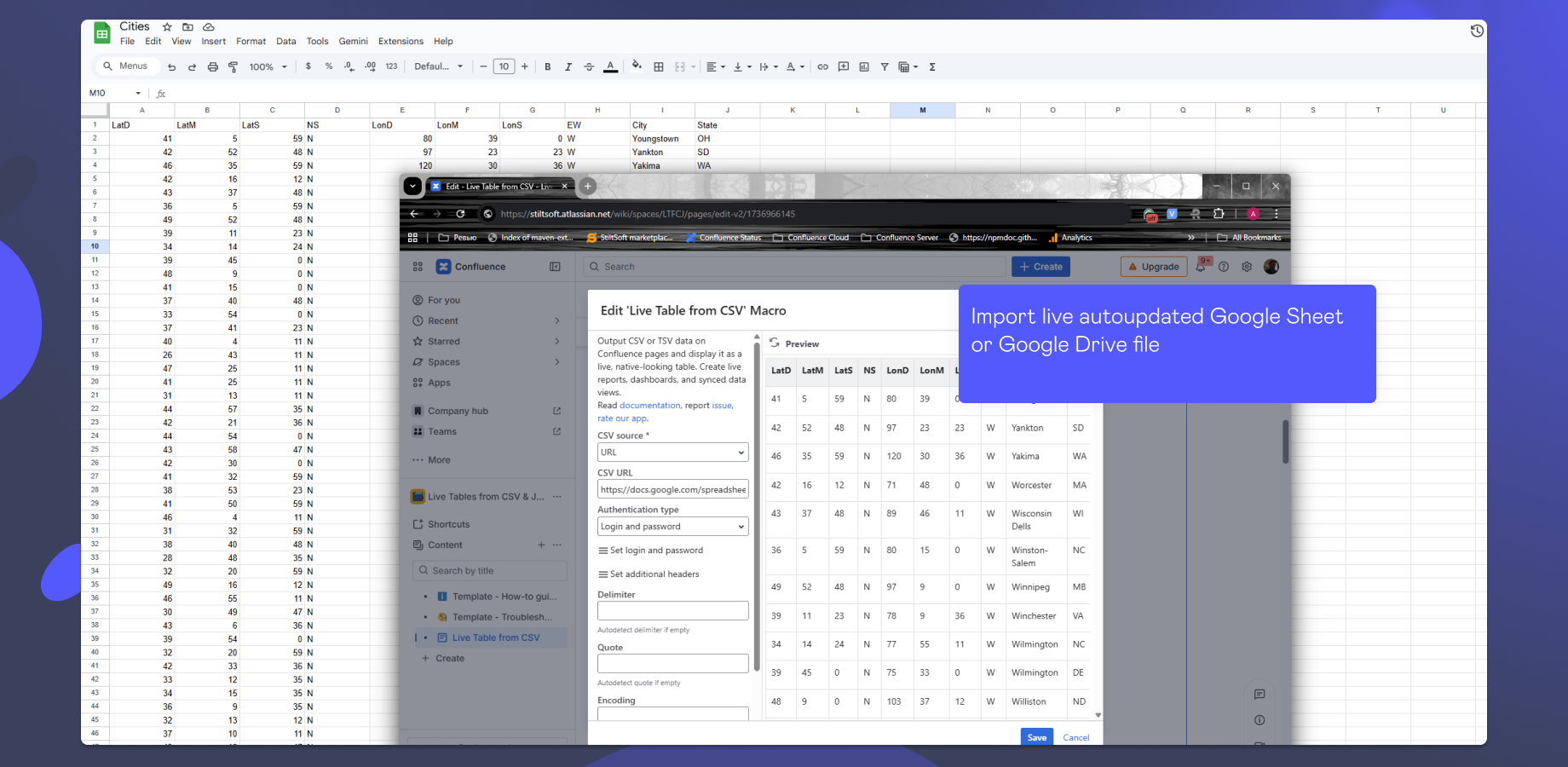 Empower Confluence users with live data from your services' REST API with secure authentication