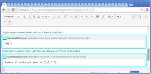 Single formula and formula whithin text, enclosed in square brackets