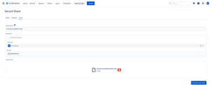 Sharing a document is as easy as specifying a recipient and uploading a file. You can optionally provide a description for the recipient to provide more context.