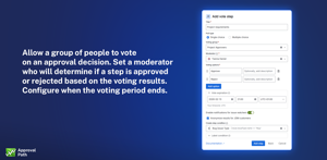Initiate a voting process as part of the approval