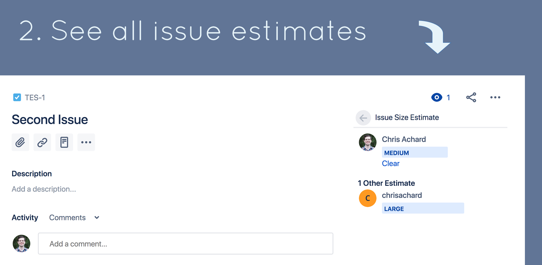 Each user gets to say how much effort the issue will take