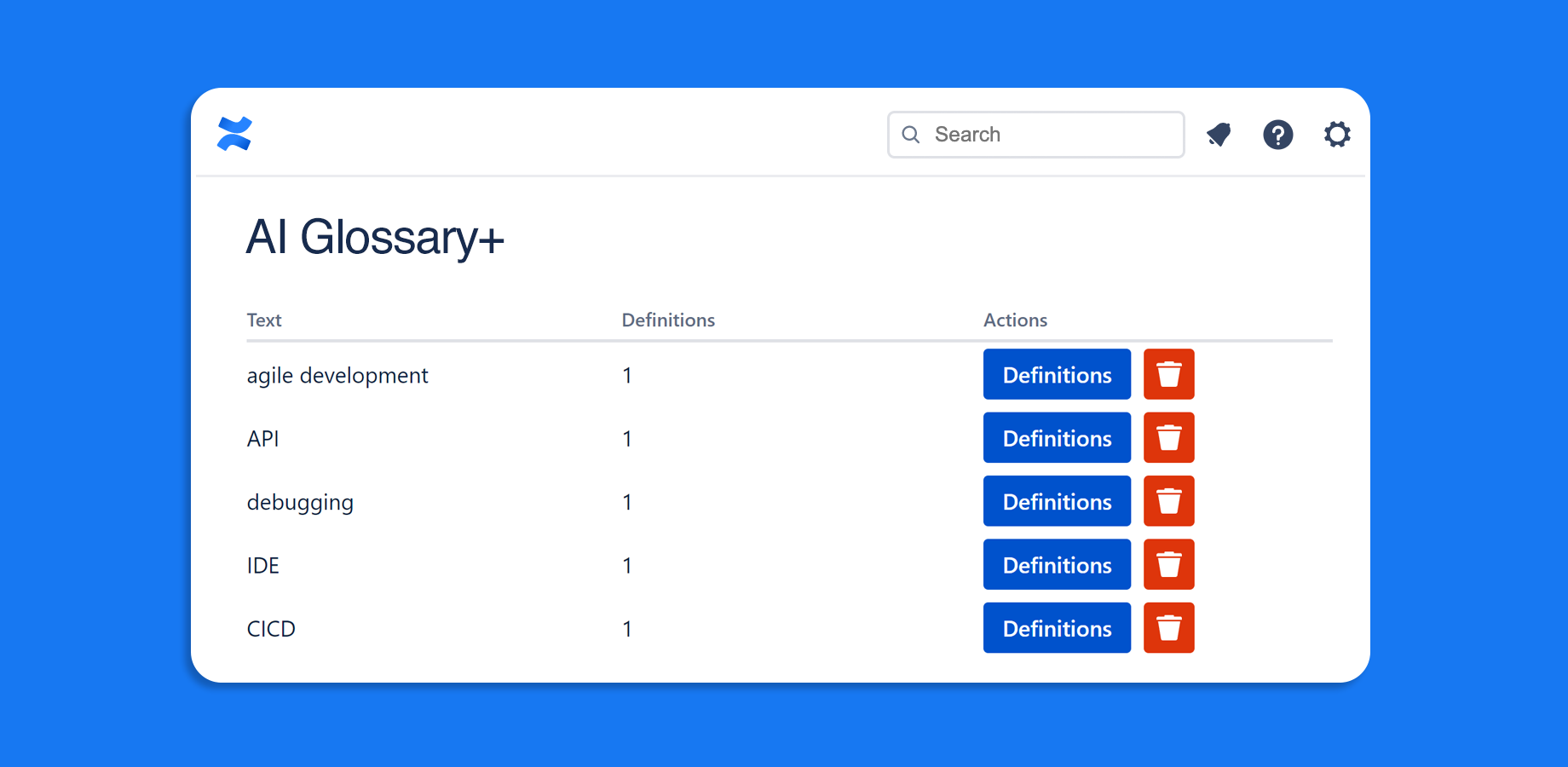 View all human glossary suggestions for review