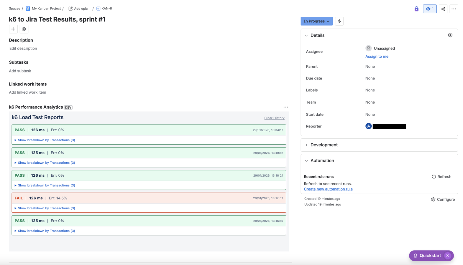 Real-time Performance Trends